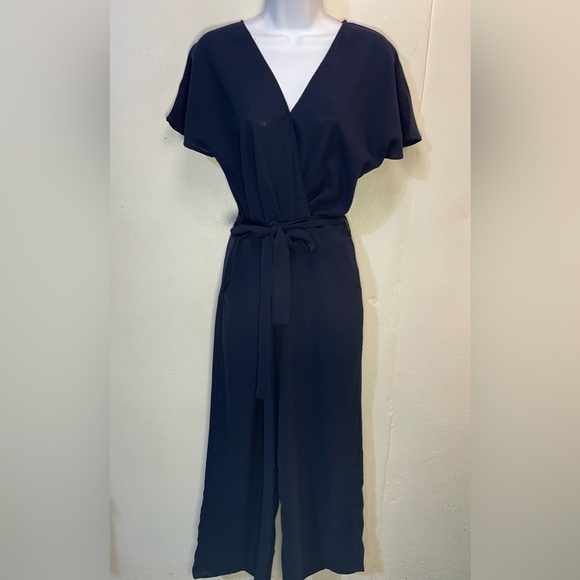 Everly Dresses & Skirts - #0197 Everly Navy Blue Cross Over Jumpsuit with Dolman Sleeves and V-neck-S